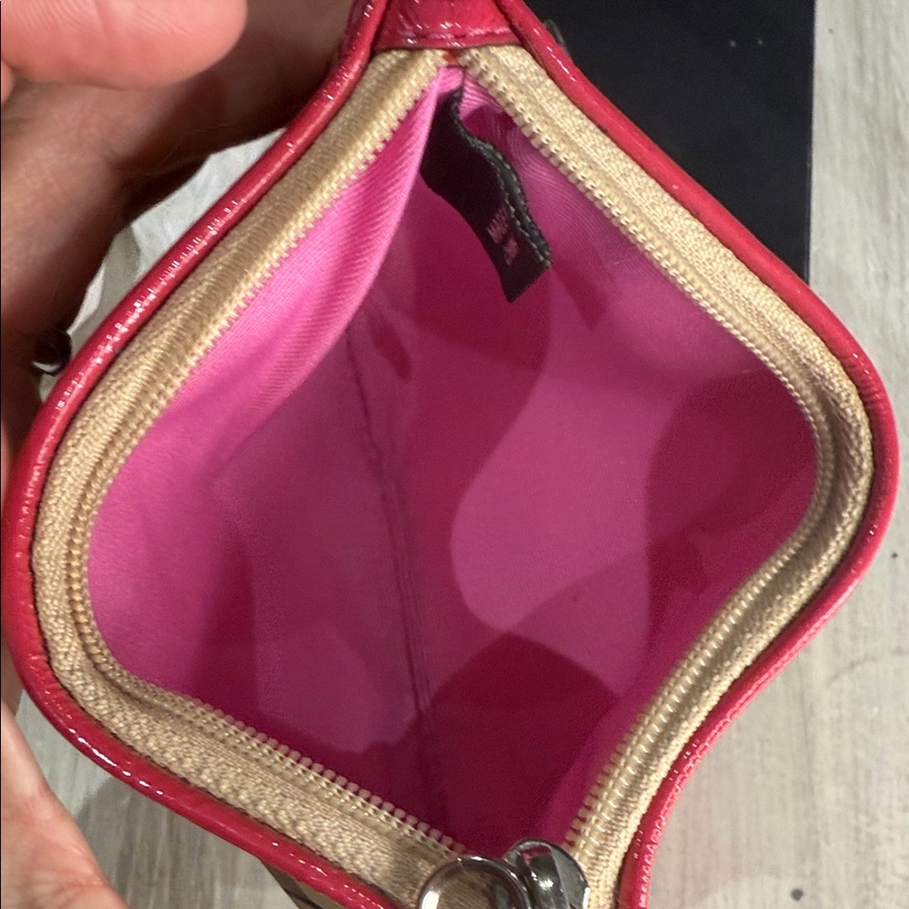 Coach Poppy Pink and Cream Wristlet - Picture 6 of 8